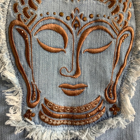 G.I.L.I. Denim Buddha Jacket Light Wash SZ 14 - Picture 4 of 16